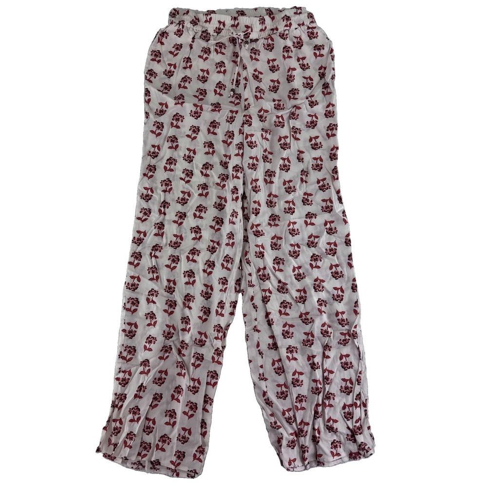 Candace Cameron Bure Regular Printed Wide Leg Pants Size XS Floral Print